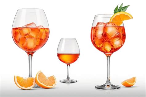 Copo De Aperol Spritz Isolado Em Fundo Branco Imagem Premium Gerada