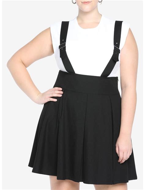 Black Suspender Midi Skirt Plus Size Hot Topic