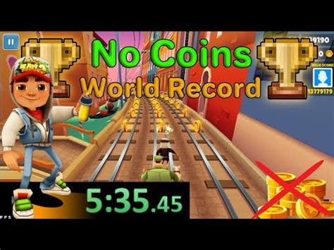 Subway Surfers No Coins World Record No Coin Challenge Subway