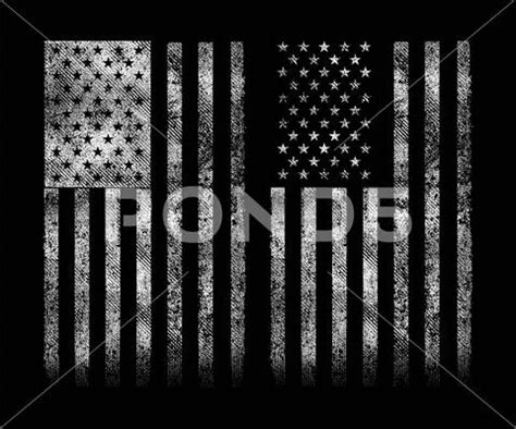 GRUNGE USA FLAG BLACK WHITE VECTOR DESIGN Royalty Free 130466030