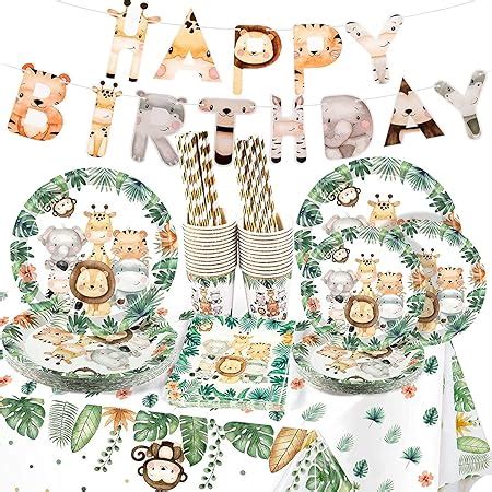 Pcs Jungle Safari Party Vaisselle Assiettes Jetable Anniversaire