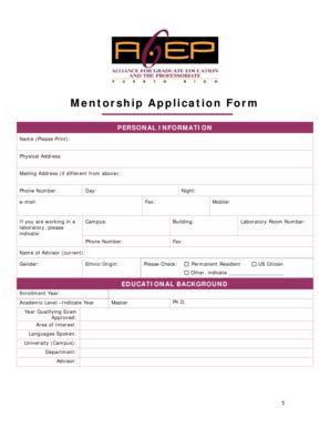 Fillable Online Rcse Upr Mentorship Application Form Rcse Upr Fax