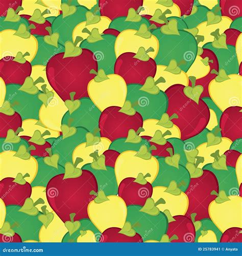 Apples Seamless Pattern Stock Vector Illustration Of Element 25783941