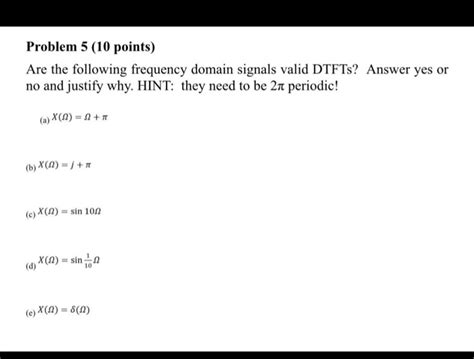 Solved Problem 5 10 Points Are The Following Frequency