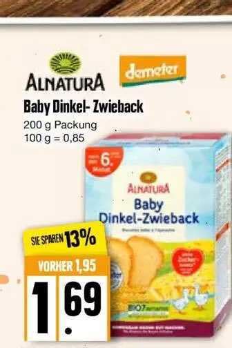 Demeter Alnatura Baby Dinkel Zwieback Angebot Bei Edeka Prospekte De