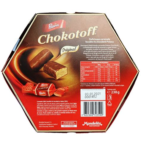 Cutie Bomboane Chokotoff 238g Caramele învelite in ciocolata Ghiocela