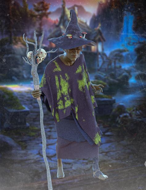 Dforce 邪恶女巫服装纹理附加组件 Dforce Wicked Witch Outfit Texture Add On