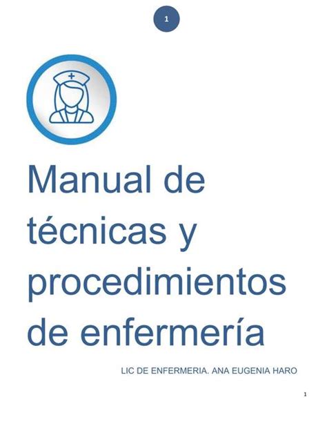 Manual de técnicas y procedimientos de enfermería