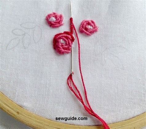 Make A Bullion Knot Stitch Easy Bullion Embroidery Designs Sewguide