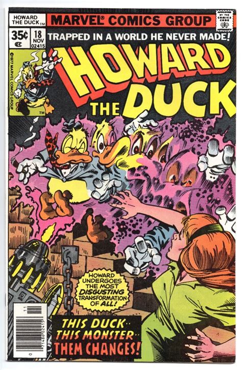 Howard The Duck Vol 1 18 Nov November 1977 Newsstand Ed Marvel Comic Book Vf Ebay