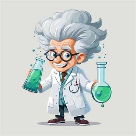 Premium Vector | Mad scientist vector on white background