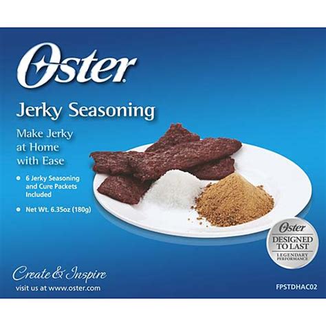 Oster FPSTDHAC02 Six Beef Jerky Seasoning/Cure Packets with ...