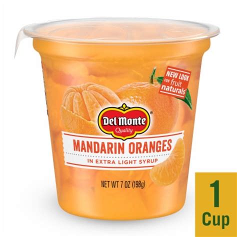 Del Monte Mandarin Oranges Fruit Cup Snacks 7 Oz Kroger