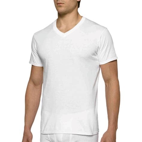 Gildan Gildan Men S Short Sleeve V Neck White T Shirt Pack