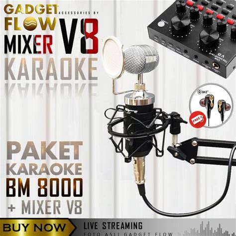 Jual Paket Komplit Mic Bm Stand Microphone Bm Soundcard Mixer