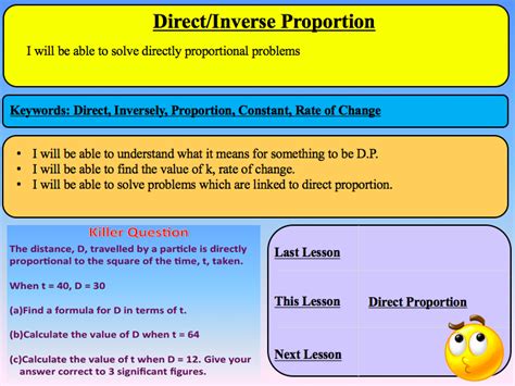 Direct And Inverse Proportion Teaching Resources