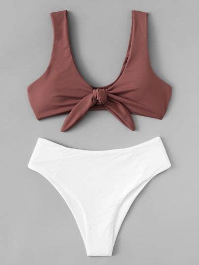 Knot Front Top With Panty Bikini Set Artofit