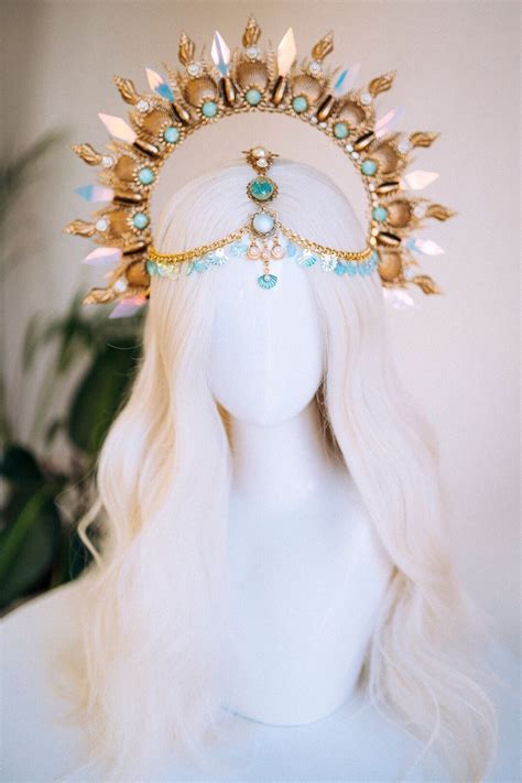 Mermaid Halo Crown Halloween Shell Crown Halo Headband Halo