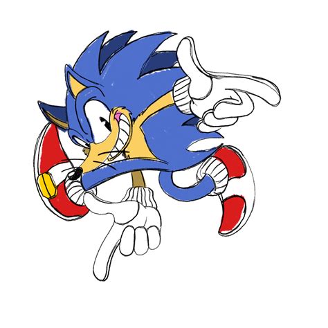 Redesigned Sonic - Adventure Pose by SupaSonic555tm on DeviantArt