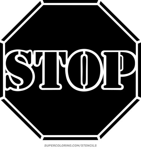 stencil  stop sign  printable papercraft templates