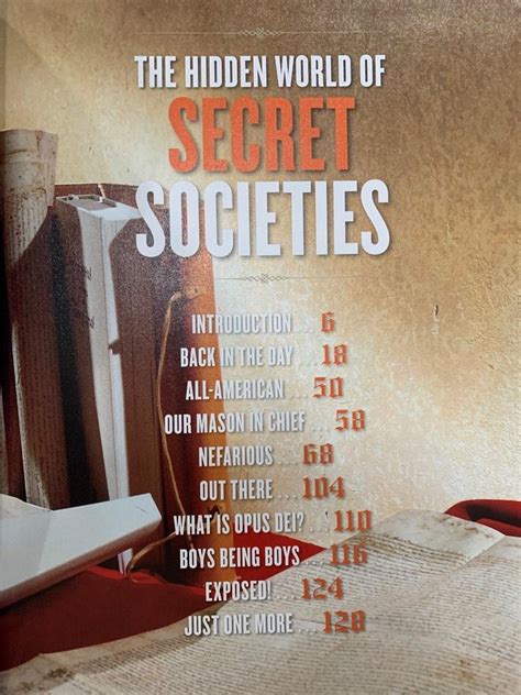 Hardcover Book With Dust Jacket The Hidden World Of Secret Societies