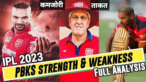 IPL 2023 Punjab Kings Strength Weakness PBKS Team Analysis YouTube