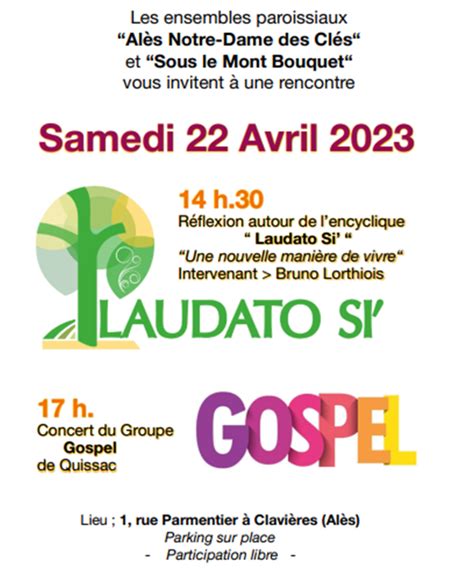 Rencontre Laudato Si à Notre Dame des Clés à Alès Diocèse de Nîmes