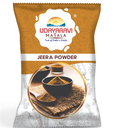 Udayaravi Masala Brown Organic Jeera Powder Packaging Type Pouch