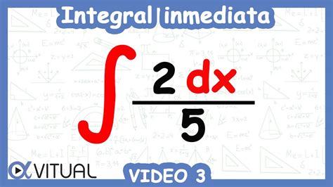 Integral inmediata ejemplo 3 Cálculo integral Vitual YouTube