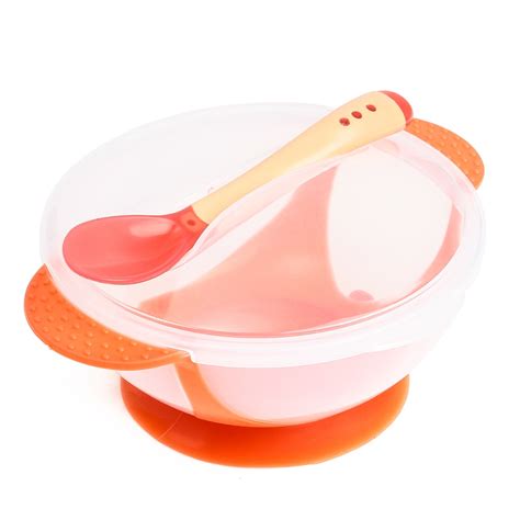 Prato Tigela Infantil Ventosa Colher Silicone Tampa