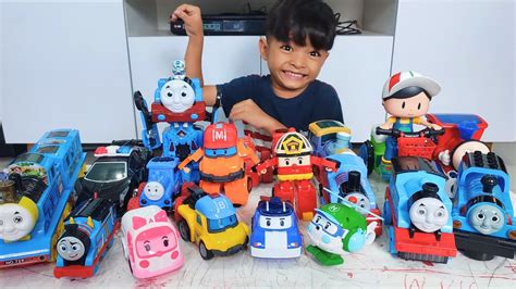 ROBOCAR POLI Merakit Robot Robocar Poli Amber Roy Mark Helly Bucky