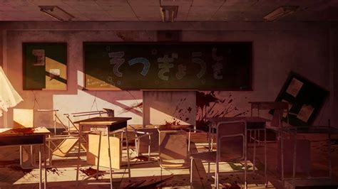 Download Dark Aesthetic Anime Classroom Background