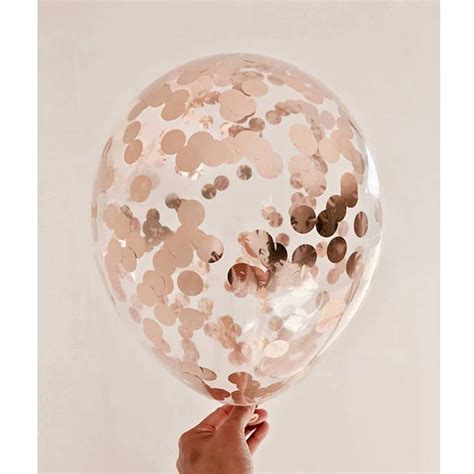 18x 12 Rose Gold W Confetti Balloon Birthday Hens Party Etsy