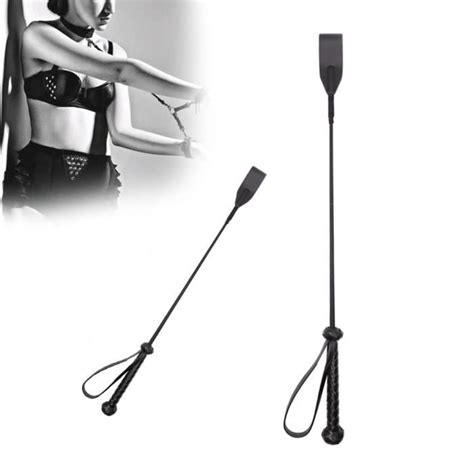 Sexe Cheval Fouet Faux Cuir Fessée Knout équitation Culture Couples Adultes Sex Toy Noir