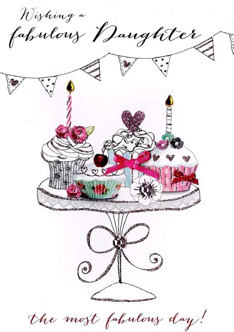 Fabulous Daughter Birthday Embellished Greeting Card Joie De Vivre