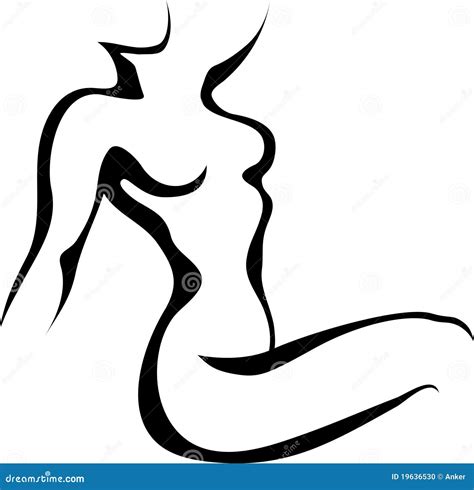 Sketch Of Woman Torso Stock Photo Image