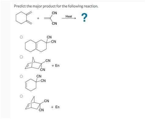 Solved Predict The Major Product For The Following Reaction