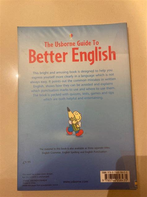 English Grammar The Usborne Guide To Better English Grammar Spelling