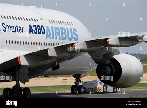 Airbus A380 The Worlds Largest Passenger Plane Being Towed To Stand