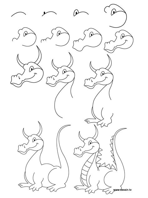 How To Draw A Dragon Step By Step For Beginners at Drawing Tutorials