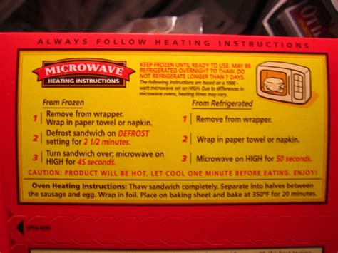 Microwave Instructions To Remember The Cooking Instruction Flickr