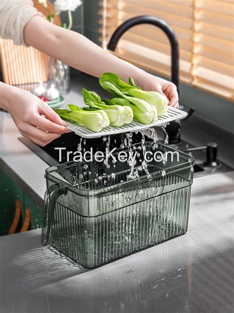 Fridge Organizer With Freshness Timer Lid Stackable Refrigerator