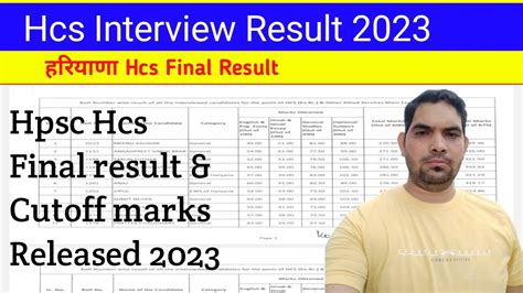 Hpsc Hcs Interview Final Result Cutoff Marks 2023 Haryana Hcs Mains