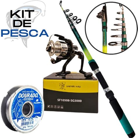 Kit De Pesca Completo Barato Vara M Molinete Grande Linha