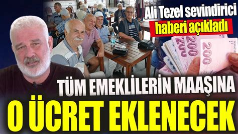 Tüm emeklilerin maaşına o ücret eklenecek SGK Uzmanı Ali Tezel