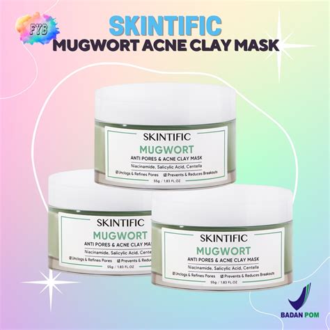 Jual Ready Skintific Mugwort Mask Anti Pores Acne Clay Mask Pore