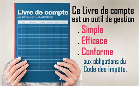 Livre de Compte Auto Entrepreneur Recettes et Dépenses Brecher