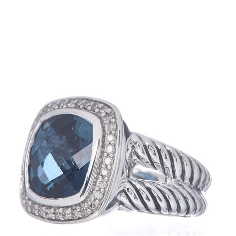 David Yurman Sterling Silver Hampton Blue Topaz Diamond Mm Albion