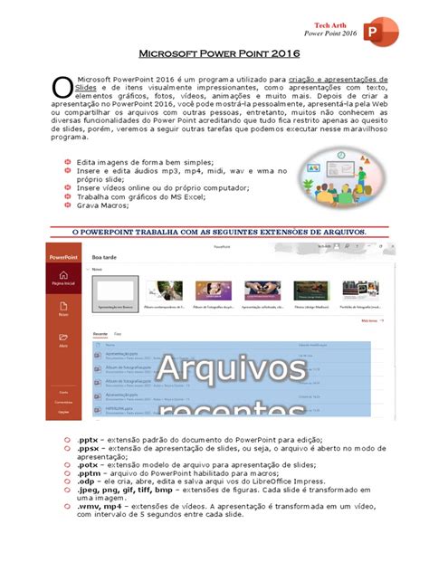 Apostila Microsoft Power Point 2016 Pdf Tempo Teclado De Computador