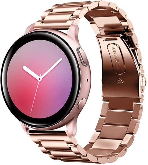 Samsung Galaxy Watch Active stalen band rosé goud Smartwatchbanden nl